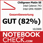 Testergebnis chiliGREEN Platin SE Notebook